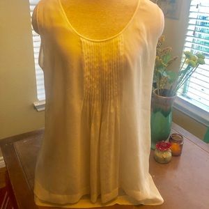 Soft Surroundings Sleeveless Ecru Top